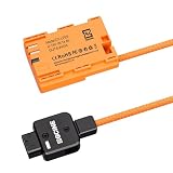 HangTon D-tap to LP-E6NH ダミーバッテリー Canon R5 R5C R6 R6II R7 5DII/III/IV 6D 7DII 60D 80D 90D、BMPCC 4Kカメラ、8.4V/3A 60cm