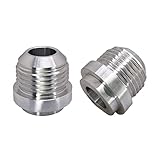 A.A アルミニウム AN10 オス フレア 溶接可能 燃料タンク 継手 2個パック JIC-10 AN (7/8-14) スレッド ホース アダプター コネクター