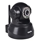 TENVIS HD 100万画素 ネットワークカメラ 屋内ワイヤレス IPカメラ ベビーモニター 暗視対応・遠隔操作可能 QRコード ◇JPT3815W-HD (ブラック)