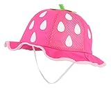 GEMVIE ベビー用ハット つば広 赤ちゃんキャップ サファリハット キッズ 帽子 子供 苺柄 女の子 可愛い おしゃれ UVカット 日よけ 日焼け止め ローズ