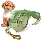 Dot Family シャインナイト 犬 伸縮 リード LEDライト USB充電式 光るリード 4m 小型犬 中型犬 20kgまで対応 (ブラック)