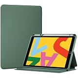 ProCase iPad 9世代 ケース 8世代/7世代通用(2021 2020 2019) 10.2インチ ペン収納 フォリオケース 耐衝撃 保護カバー オートスリープ対応 (ローズ)
