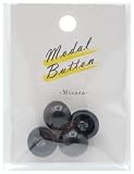 ミササ (misasa) 手芸材料 目玉ボタン 15mm 黒 4ヶ入 MB-406
