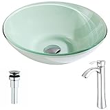ソナタシリーズのdeco-glass Lustrous明るい緑とハーモニーでシンク蛇口ポリッシュクローム