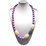 Lil' Jumbl Baby Teething Necklace | Organic Food Grade Silicone | BPA-Free (Purple) [並行輸入品]