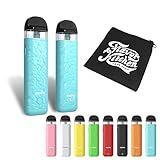 【4】 aspire minican4 POD kit アスパイア ミニカン 4 ＋FlavorKitchenオリジナルミニポーチ/VAPE（ベイプ） スターターセット 電子タバコ (Aqua Blue)