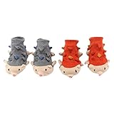 2ペアノンスリップ新生児幼児靴下ウォームストッキングベビーギフト9-11.5 0-1歳のCMベビーヘッジホッグ
