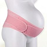 妊婦帯 マタニティガードル-IntiPal骨盤サポートベルト-産前産後用骨盤矯正 腰痛 骨盤ベルト 伸縮性 標準タイプ フリーサイズ 120cm以内 (ピンク)