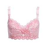 Domybest 授乳肌着 インナー服 ストレッチレース 大きいサイズ レイヤード カシュクールタイプ ピンク 前開き 出産準備 産前産後 授乳服 マタニティウェア