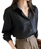 [three Joy] シャツ レディース 長袖 ブラウス きれいめ シンプル カジュアル オフィス おしゃれ