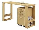 北欧風 2色対応 幅120cm 高さ70cm 書斎デスク ワーキングデスク (ナチュラル)