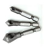 面取り カッター ドリル 3本 セット バリ取り 鉄 アルミ プラスチック 工具 金属 加工