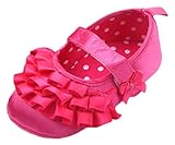 (ビグッド)Bigood 可愛い 赤ちゃん ベビー靴 リボン 子供靴 女の子 無地 プリンセス フォーマル フラット ルームシューズ 出産祝い 結婚式 11cm ローズ色