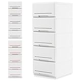 国産 チェスト 収納ケース 衣装ケース 色分けプレート付 5段 幅35cm ホワイト