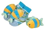 Stephan Baby Go Fish Wrist Rattle and Rattle Socks Gift Set, Blue Fish by Stephan Baby [並行輸入品]