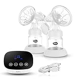 Interlink 電動搾乳器 さく乳器 母乳アシスト 搾乳機 LCD液晶表示 タッチ操作 超静かデザイン USB充電 両胸同時 効率的 母乳育児 マッサージ機能付き 衛生的 改良版 哺乳びん付き