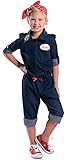 Princess Paradise Girls Rosie the Riveter Costume Small [並行輸入品]
