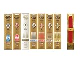 ガーネッシュ インセンス スティック（ お香 E ） 7つの香り＋バーナーRED（ お香立て 赤 ）GONESH STICK 7PCS+BUENER STARTING SET E (NO.4/ NO.8/ WHITE MUSK/ WISTERIA / STRAWBERRY/ OCONUT/ HONEYSUCKLE)