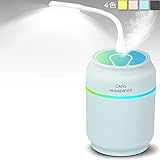 ミニ ポータブル 超小型 卓上 加湿器 ( LEDライト ＆ USBファン付き), Sysmarts® 超音波式 コンパクト 車載用 間接照明 空気清浄器 ( ムード ランプ ＆ 空焚き防止機能搭載 