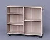 ラック ワゴン 本棚 キャスター付き 収納カート 7520/ナチュナル