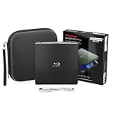 Pioneer BDR-XD07UHD 4K ブルーレイポータブルバーナー & DVDプレーヤー - 6倍スリム外付けBDXL BD DVD & CDドライブ Windows & Mac用 3.0 USB CDプレーヤー 書き込み&読み取り/ノートパソコンまたはデスクトップ用 キャリーケース付き (ブラック)