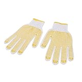 uxcell ワークグローブ 14cm袖口円周 ラバー ナイロン 抗静的 ホワイト イエロー