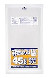 ジャパックス ゴミ袋 白半透明 横65㎝×縦80㎝ 厚み0.015mm 45L 50枚 徳用 マチ付き とって付き ポリ袋 ON4
