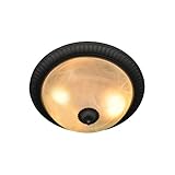 〔INK-1002013H〕　インテリア照明　シーリングランプ　アイアン+ガラス製　 【本体サイズ：W320*D320*H135】