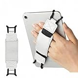 タブレットハンド タブレットストラップ ゴムバンド 片手持ちリング 6～8インチ対応 iPad Mini 7/6/5/4/3/2/1、Kindle Paperwhite 2024/2021/2018、Fire HD 8 等に適用 5色 (ホワイト)