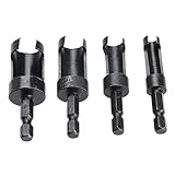 4個入り ドリルビット カーボンスチール ウッド ワーク プラグカッター 切断 パワー ツール DIY