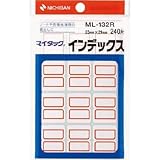 ニチバン:ニチバン マイタックインデックス(アカ) ML-132R ML-132R 型式:ML-132R（1セット:20枚入）