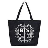 韓流グッズ 防弾少年団 BTS Bangtan Boys 花様年華Young Forever 可愛 ファッション バッグ ハンドバッグ (ブラック)