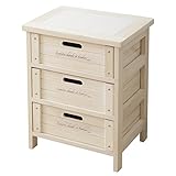 山善(YAMAZEN) リビングチェスト (幅40)3段 木製 ナチュラル MSK-3(NA)R