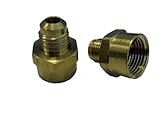 Madol真鍮継手、コネクタカップリング、3 / 8 " Flare x 1 / 4 " Female NPT、46 F 0604 100 %真鍮