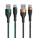 Eono(イオーノ) - USB Type C ケーブル, 2本セット編組デザイン 6A急速充電タイプc 充電ケーブルiPad Pro, Galaxy, Huawei その他Android各種USB C機器と互換性があり, 2m