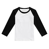 Liebeye キッズライクラTシャツ　ロングスリーブ　スタイリッシュ　ラウンドネック　トップギフト ブラック L