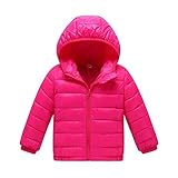 Kayiyasu カイヤス 子どもダウンコート キッズ ダウンジャケット フード付き 男女兼用 赤ちゃん 021-xzh-1714(120cm ローズ )