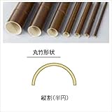 グローベン　パネル・丸竹（人工）　万年丸竹90縦割　燻　92.5半円×L4000　A40EAK190E　『ガーデニングDIY部材』