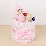 おもちゃケーキ 出産祝いに リサちゃんと楽しくカタカタケーキ (ピンク)