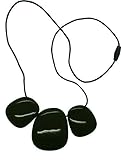 Troika Necklace - Silicone (Teething/Nursing) (Smoke Black) [並行輸入品]