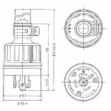 アメリカン電機 防水形プラグ 引掛形 30A 接地形2P 250V 黒 3322RW-L6