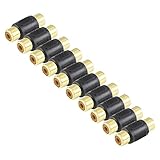 Lovoski 　10個入　RCA　メス-メス　カプラー　アダプター　コネクター（RCAメス　2ヘッド）　全4色 - 黒