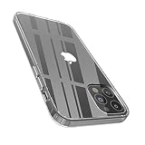 強化ガラス iPhone 12 用ケース iPhone 12 Pro 用ケース 透明 Geosta 9H背面 tpuバンパー 黄変防止 耐衝撃 ワイヤレス充電対応 6.1インチ アイフォン12 用 12 Pro用カバー クリア
