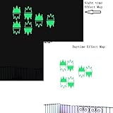 BIBITIME Crowns 暗闇で光るウォールステッカー 発光ビニールデカール リビングルーム ハロウィン クリスマス 誕生日 ポリ塩化ビニルデコレーション 子供部屋 子供部屋装飾 1シート（クラ