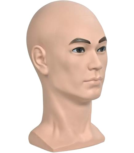 Amazon.co.jp: マネキンヘッド メイク 化粧練習 男性 ヘッドモデル