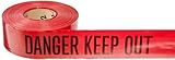 Brady 101349 1000' Length x 3 Width, B-912 Polyethylene, Black and Red Barricade Tape, Legend Danger