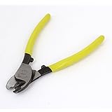 uxcell ワイヤーカッタープライヤー　メタル製プラスチック製イエローグレーブラック　ケーブルワイヤプライヤー　ハンドツール