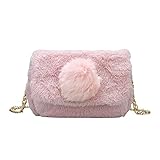 only J レディース ショルダーバッグ ファー ファーバッグ ショルダー バッグ かわいい ポンポンファー もこもこ ショルダー レディースカバン バッグ 肩掛け カバン 鞄