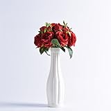 ドライフラワーの陶製の花瓶の現代の白い花瓶装飾のためのホームオフィスの机