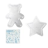 カワダ(Kawada) パーラービーズ かたちプレートセット くまとスター(透明) 5才以上 アイロンビーズ おもちゃ ホビー 80-30031